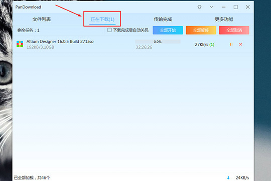 PanDownload中下载文件详细操作步骤