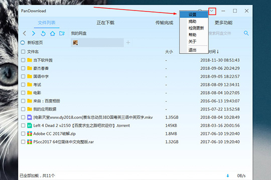 PanDownload中下载文件详细操作步骤