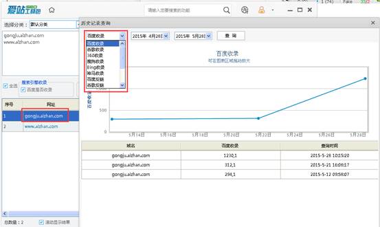 爱站SEO工具包站群查询功能使用方法