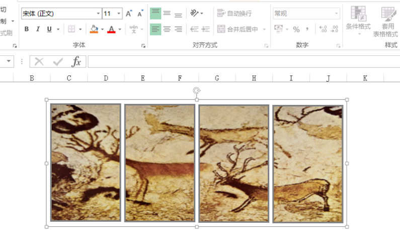 Excel制作出壁画效果详细操作方法