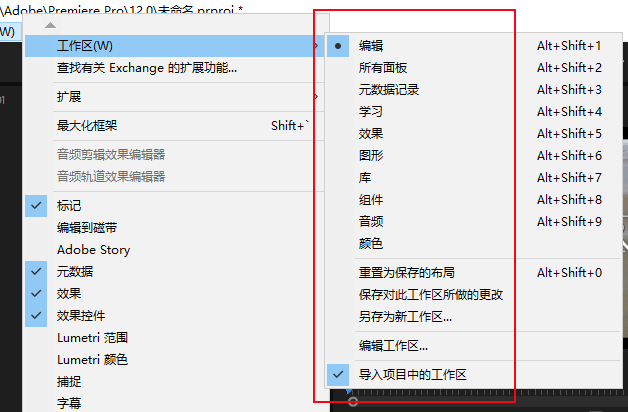 Premiere中工作区变乱详细处理步骤