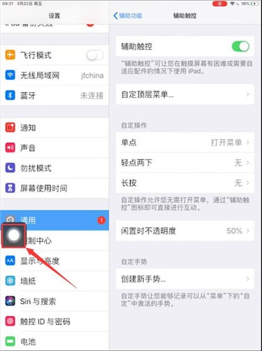 iPad设置小圆点具体操作方法