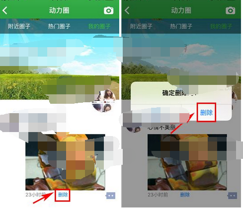健康猫将动态删掉的操作流程