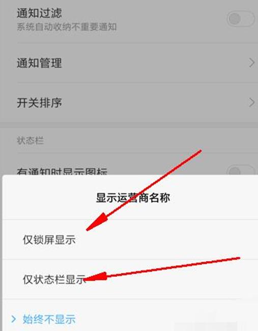 小米9se中设置显示运营商名称具体操作方法