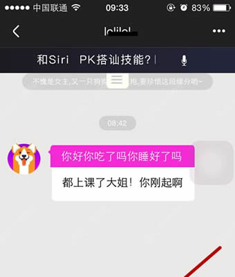 在女主与狗里进行聊天的简单操作