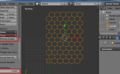 blender中制作出蜂巢网格具体操作方法