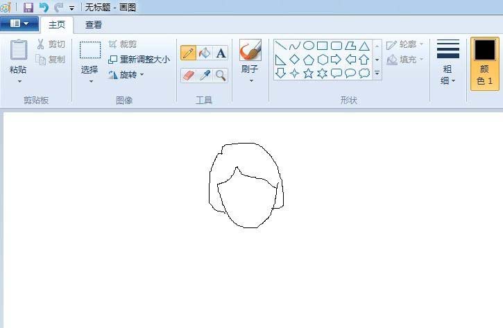 使用画图工具绘画出简笔画人物具体操作步骤