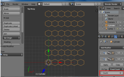 blender中制作出蜂巢网格的具体操作方法