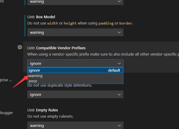 VisualStudioCode如何设置前缀警告