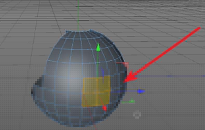 C4D中使用坍塌工具处理球体具体操作方法