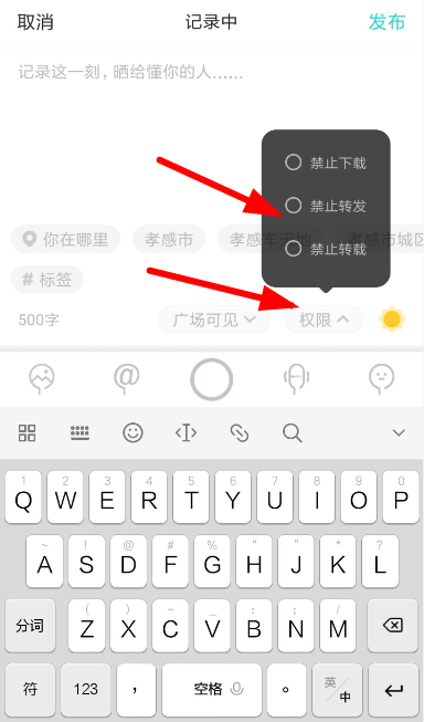soul设置拒绝转发的图文操作