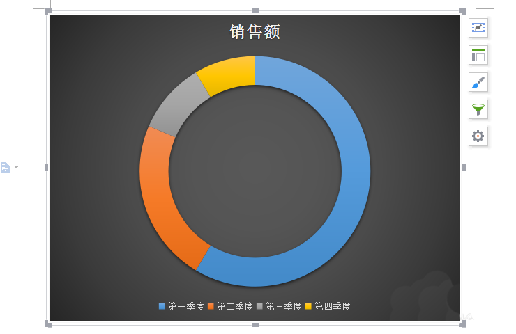 wps中将表格中数据做成环形图表具体操作流程