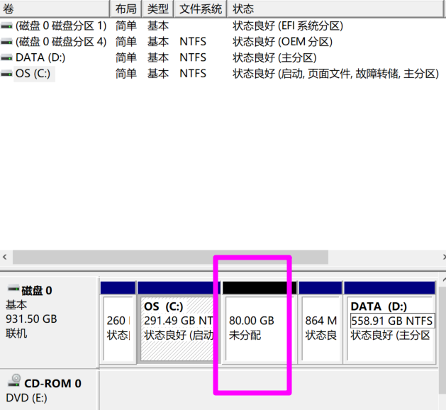 Win10系统为磁盘新增分区具体操作流程