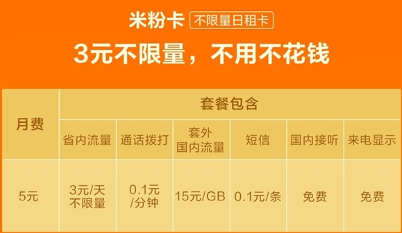 小米不限量日租卡在哪儿办理 小米日租卡值得办理吗
