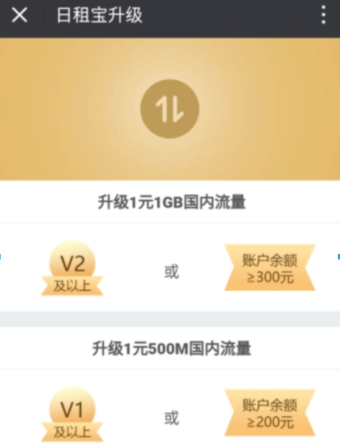 腾讯大王卡日租宝如何升级1元1GB国内流量?腾讯大王卡日租宝升级1元1GB国内流量方法是什么?