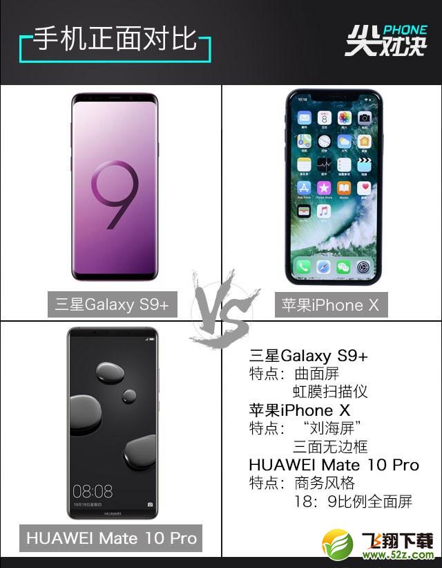 三星S9+、华为Mate10 Pro、iPhone X哪个好_三星S9+、华为Mate10 Pro、iPhone X对比评测