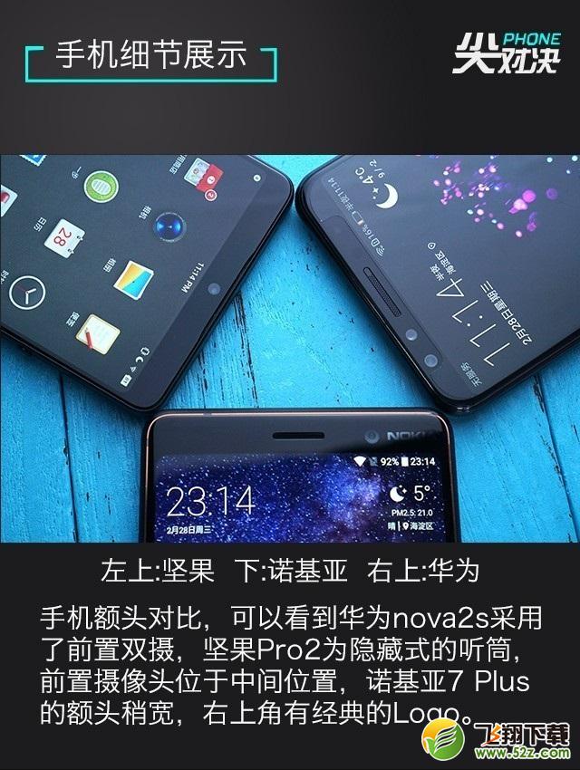 诺基亚7Plus、坚果Pro2和华为Nova2s哪个好_诺基亚7Plus、坚果Pro2和华为Nova2s评测对比