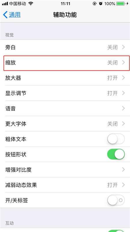 iPhone xs三指缩放是什么 iPhone xs三指缩放怎么设置
