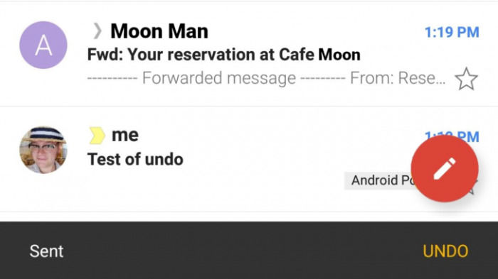 Android平台Gmail8.7版加入新功能：轻松撤销已发送邮件