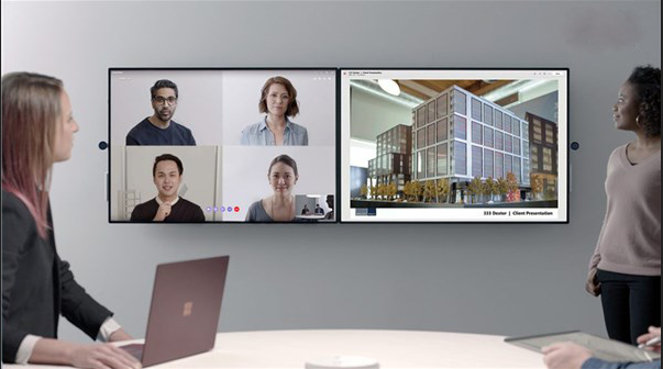 微软SurfaceHub2正式发布 四屏联机震撼!