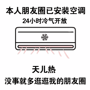 我的朋友圈装了空调 本人朋友圈已安装空调表情包