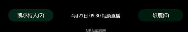 2018年04月21日NBA季后赛赛程及比赛完整录像