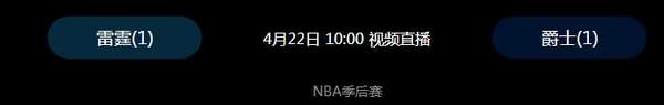 2018年04月22日NBA季后赛赛程和比赛完整录像