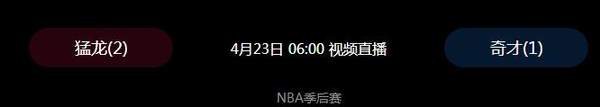 2018年04月23日NBA季后赛赛程及比赛完整录像