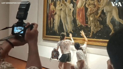 价值8亿的名画被泼土豆泥 国外环保组织快杀疯了