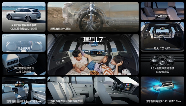 理想L7竟然内置一张2.4米长的大号双人床：野睡神器！