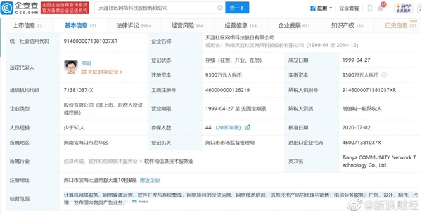 曾是华人第一互联网社区！天涯社区被执行超亿元