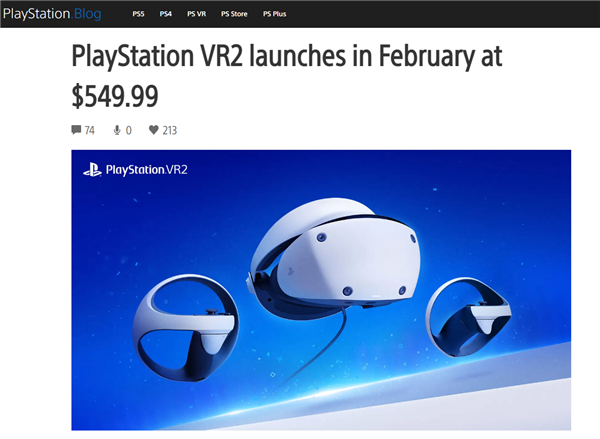 4006元！索尼最强头显上市定档：明年2月见 PS5绝配