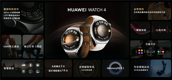 2699元起！华为Watch 4系列发布：首发高血糖评估 领先苹果