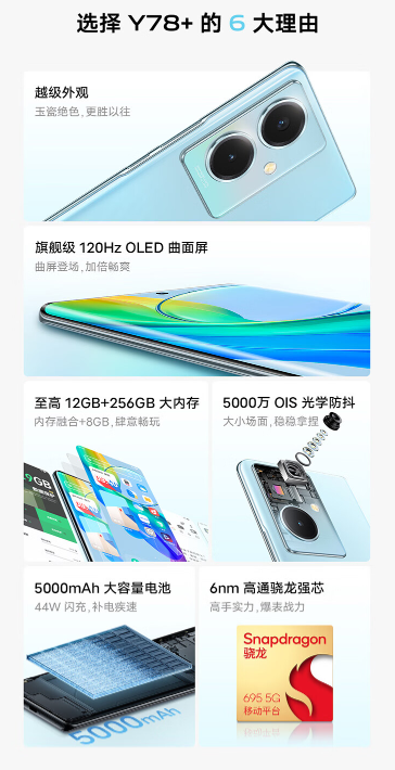 vivo Y系列首款曲面屏！vivo Y78+开启预售：1599元起