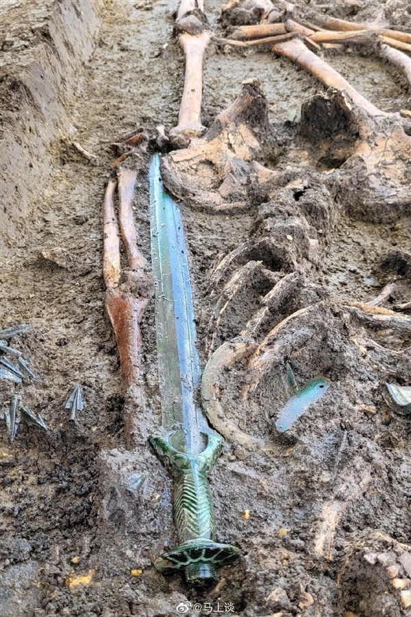 德国发现3000年前青铜剑 出土还发光：国内网友笑 是伪造？