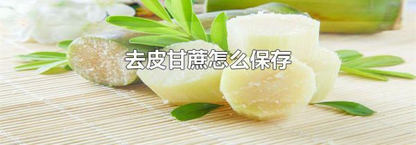 去皮甘蔗怎么保存