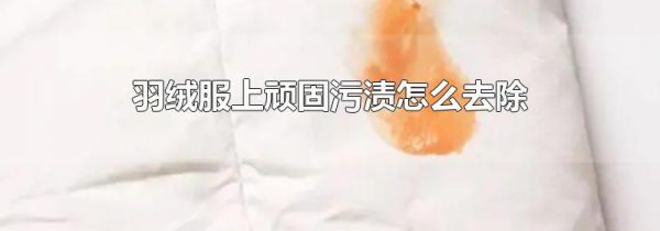 羽绒服上顽固污渍怎么去除