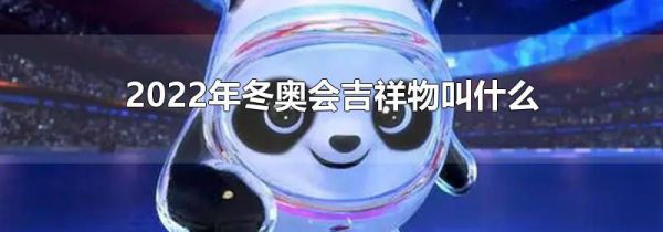 2022年冬奥会吉祥物叫什么