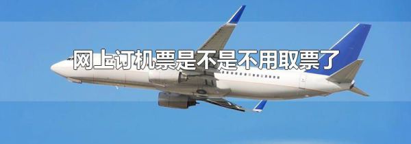 网上订机票是不是不用取票了