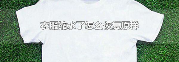 衣服缩水了怎么恢复原样