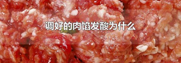调好的肉馅发酸为什么