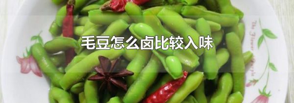 毛豆怎么卤比较入味