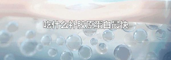 吃什么补胶原蛋白最快