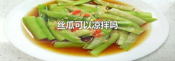 丝瓜可以凉拌吗