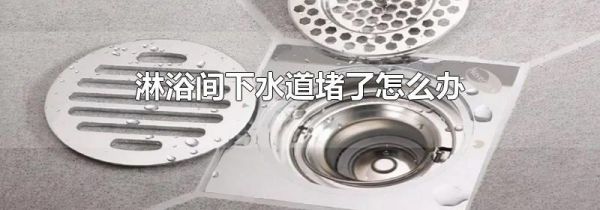 淋浴间下水道堵了怎么办