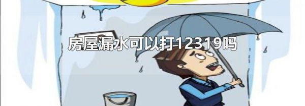 房屋漏水可以打12319吗