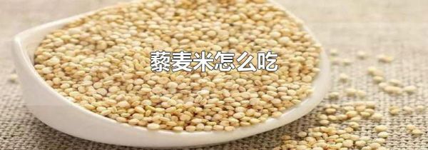 藜麦米怎么吃
