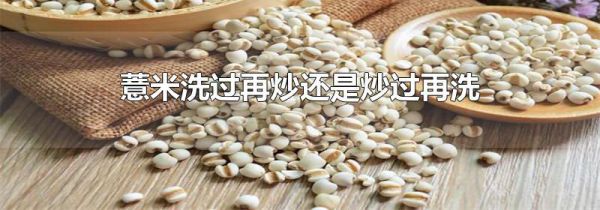 薏米洗过再炒还是炒过再洗
