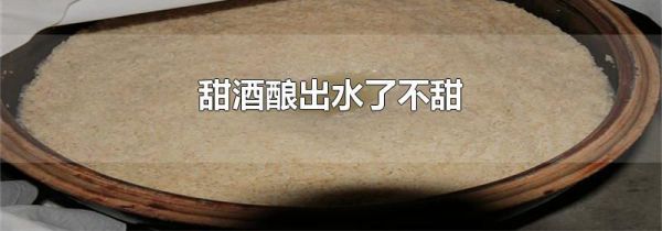 甜酒酿出水了不甜