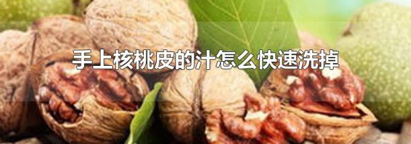 手上核桃皮的汁怎么快速洗掉